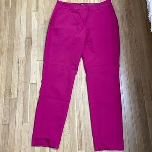 Express columnist ankle mid rise fushia pants size 4r